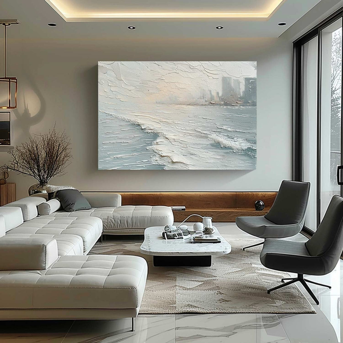 Wall Art Misty Coastal Cliffs Seascape