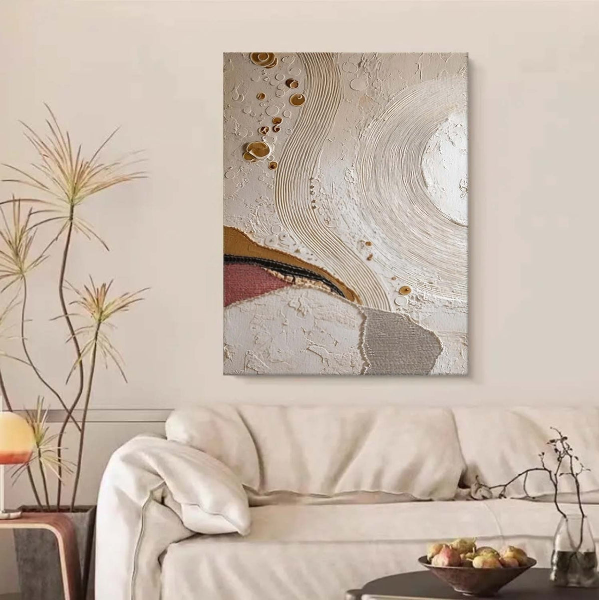Wall Art Minimalist 3D Gold Bubble Flowing