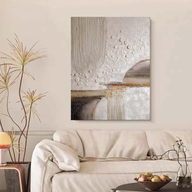 Wall Art Minimalist Bubble Abstract Vertical Lines