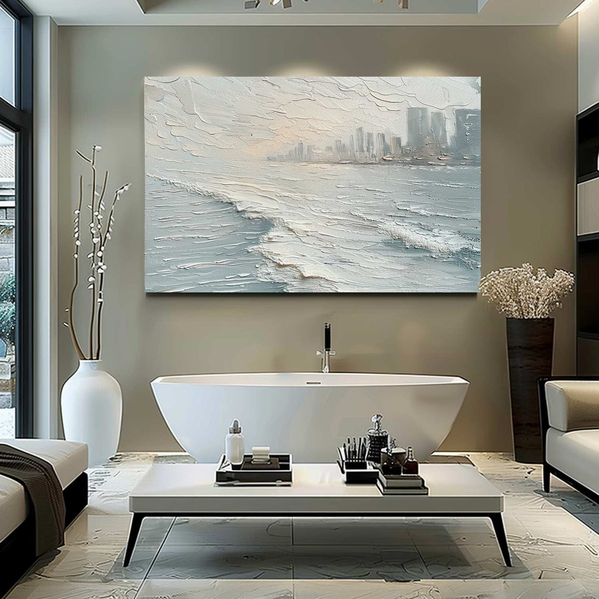 Wall Art Misty Coastal Cliffs Seascape