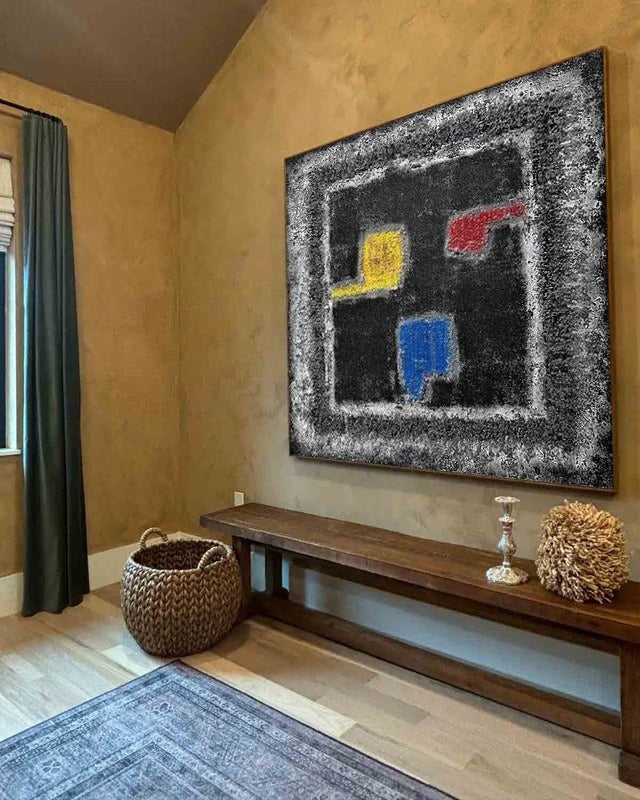Wall Art Dark Abstract Wabi-Sabi Canvas