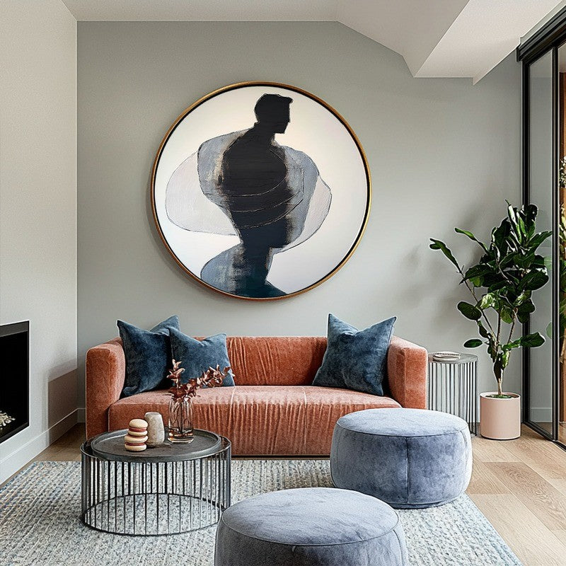 Wall Art Textured Male Figure Silhouette