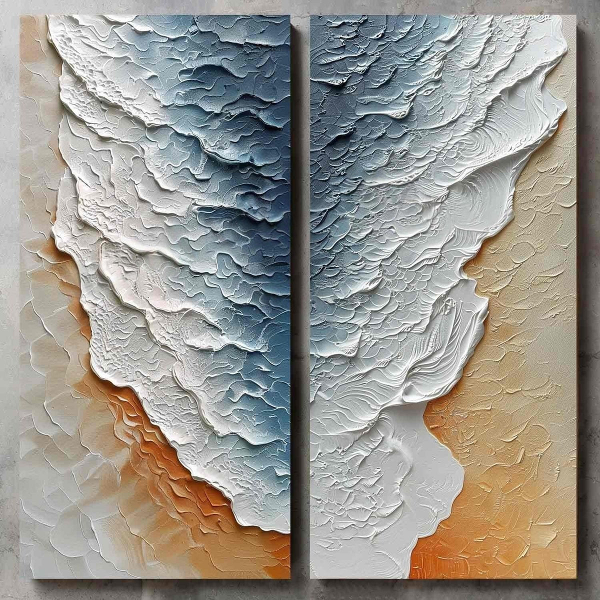Wall Art Serene Dual Panel Ocean Wave