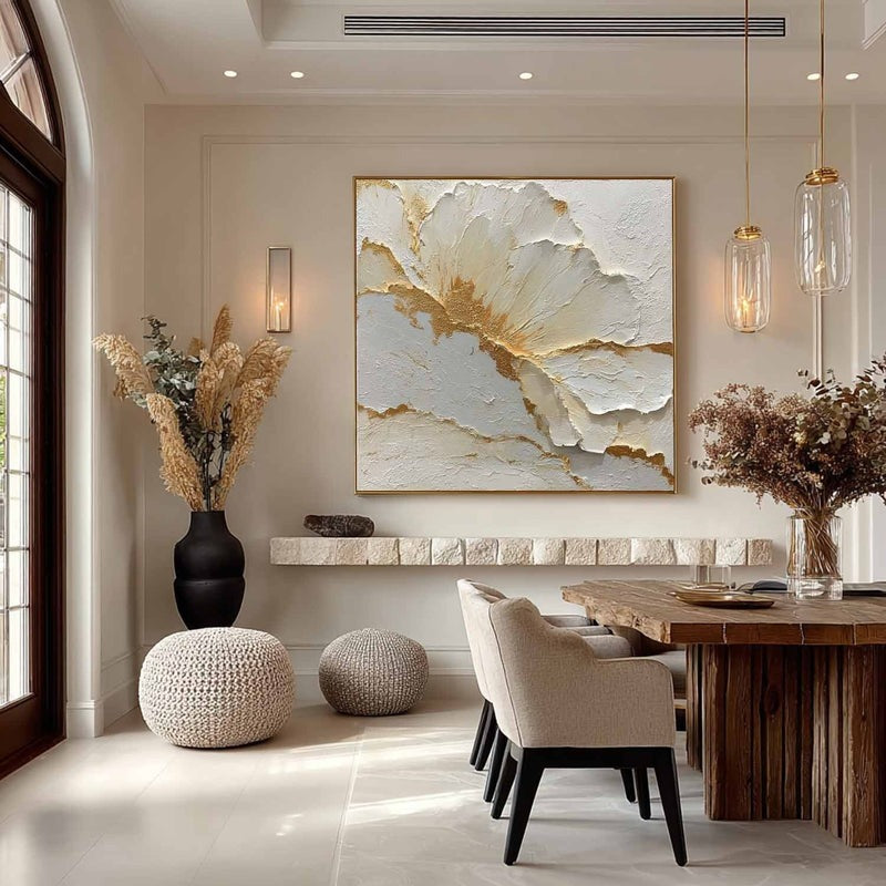 Wall Art Minimalist Textured Floral