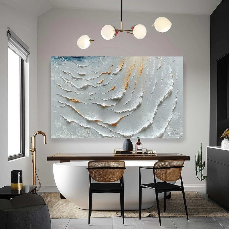 Wall Art Serene Abstract Ocean Wave Canvas