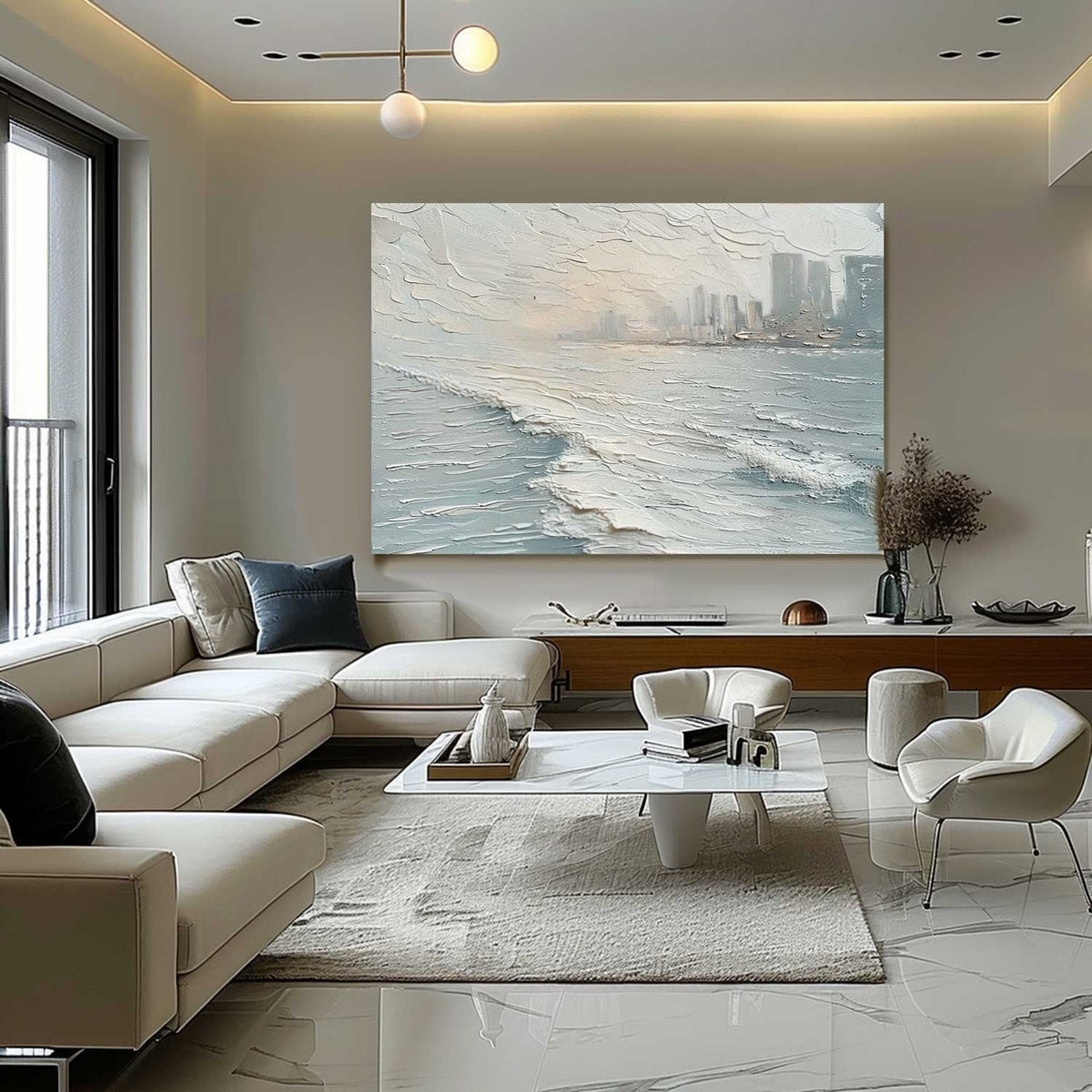 Wall Art Misty Coastal Cliffs Seascape