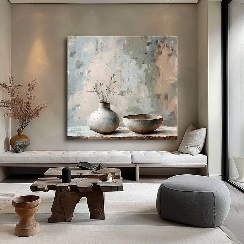 Wall Art Minimalist Vase Bowl Still Life