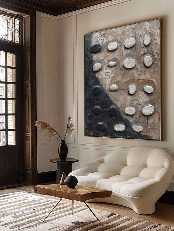 Wall Art Neutral Pebble Wabi-Sabi