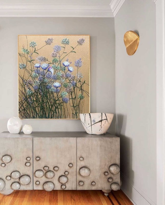 Wall Art Wildflower Meadow Crackle