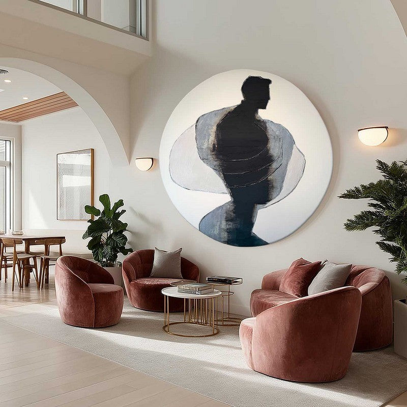 Wall Art Textured Male Figure Silhouette