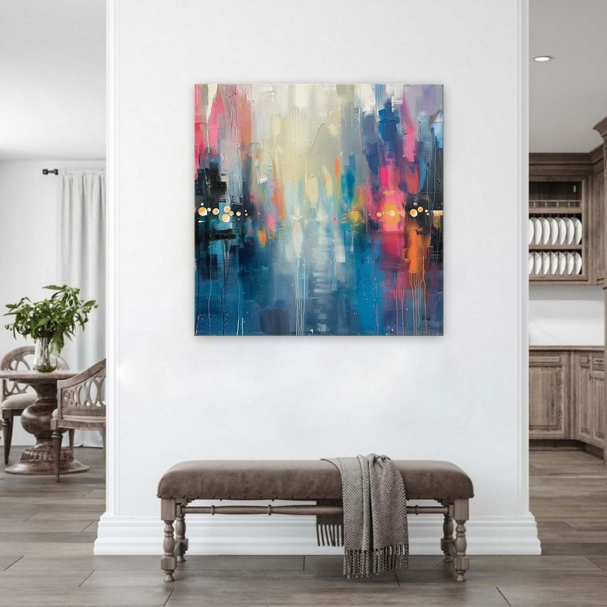 Wall Art Vibrant Abstract City Skyline