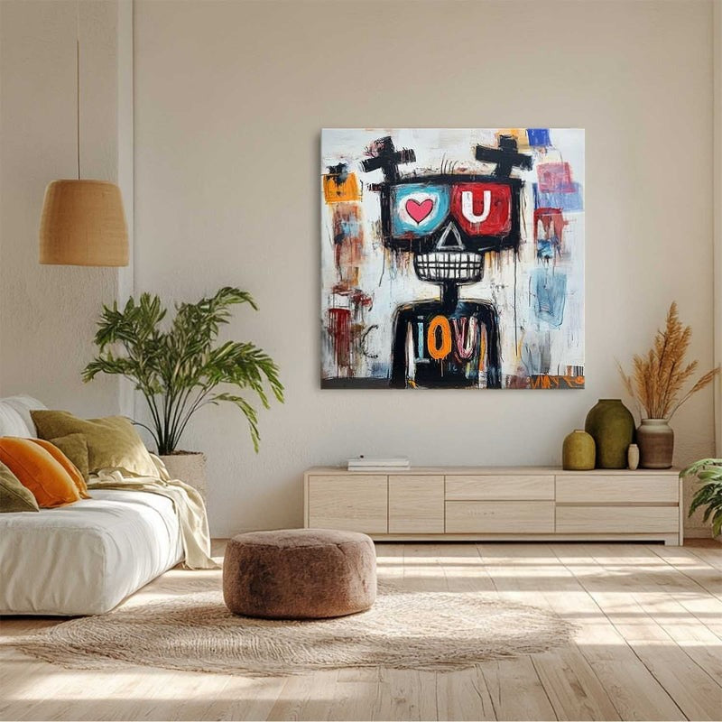 Wall Art Neo Expressionist Skeleton Heart