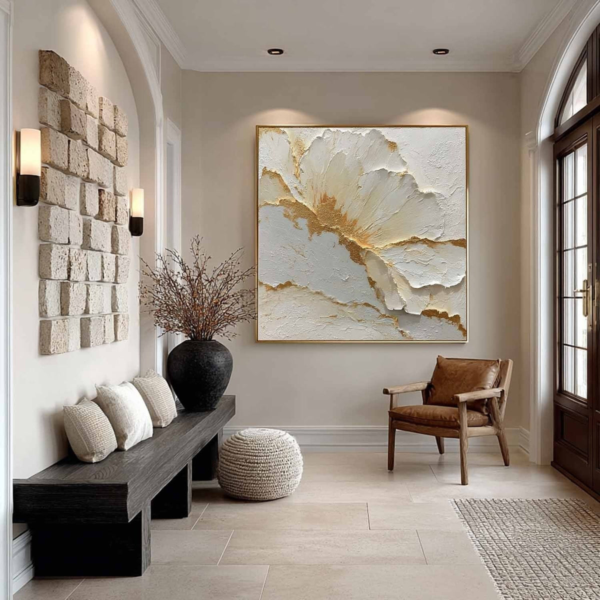 Wall Art Minimalist Textured Floral