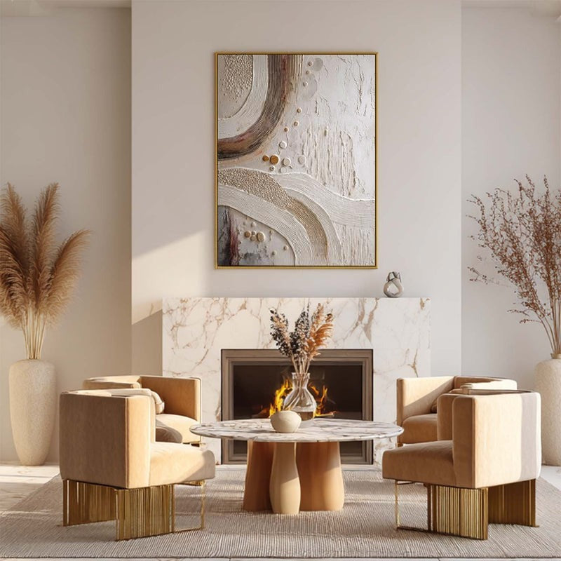 Wall Art Minimalist 3D Abstract Flowing Waves