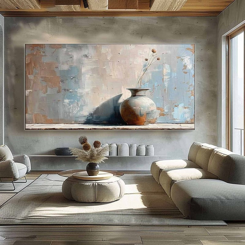 Wall Art Panoramic Ceramic Vase Still Life