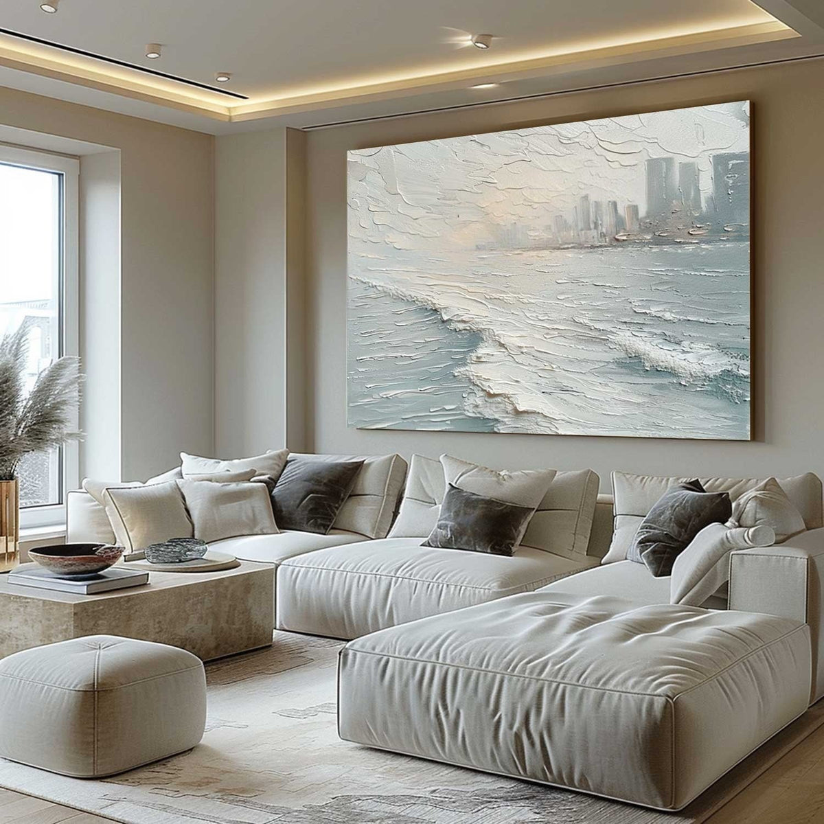 Wall Art Misty Coastal Cliffs Seascape