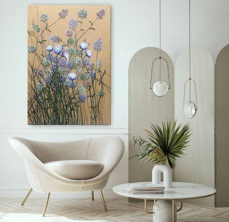 Wall Art Wildflower Meadow Crackle