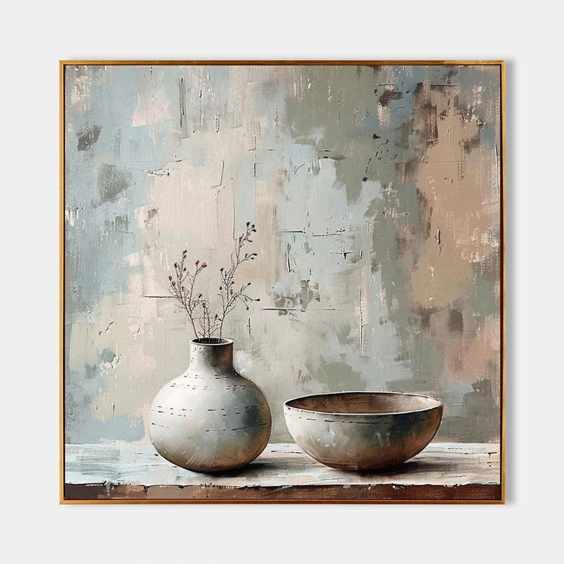Wall Art Minimalist Vase Bowl Still Life