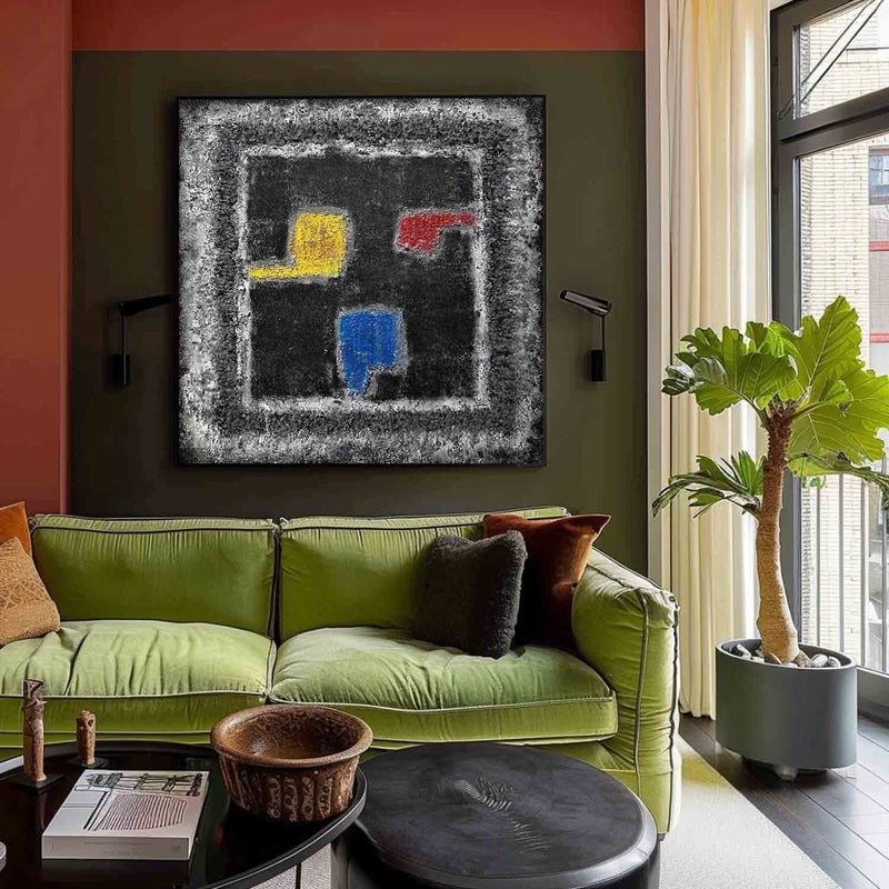 Wall Art Dark Abstract Wabi-Sabi Canvas