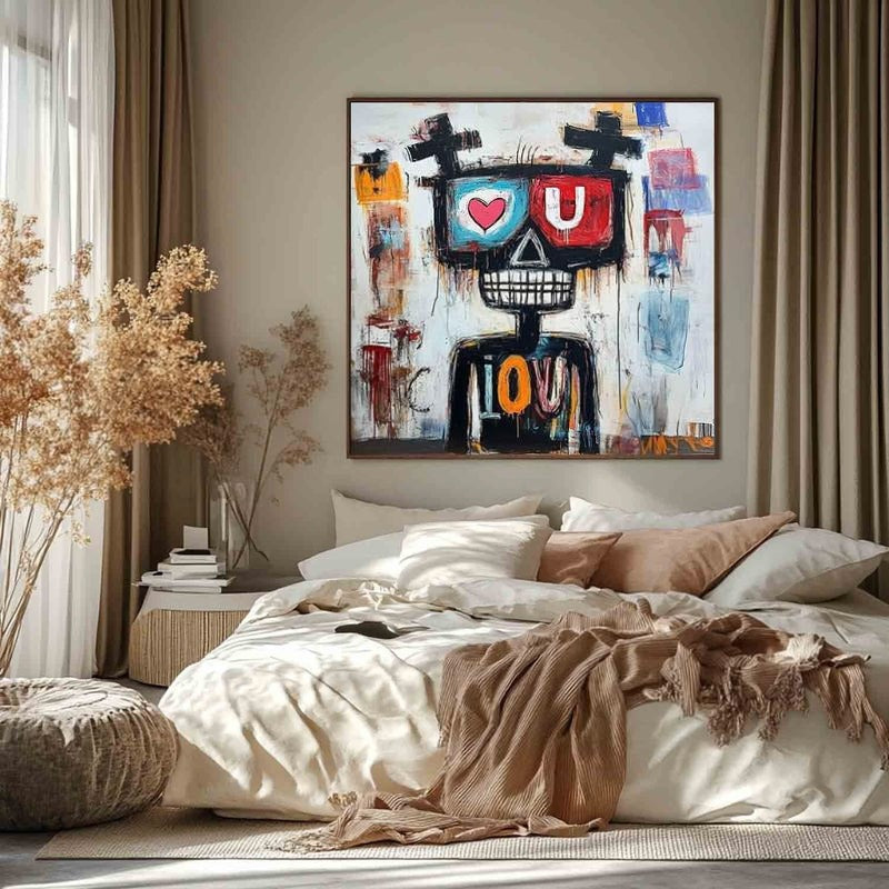 Wall Art Neo Expressionist Skeleton Heart