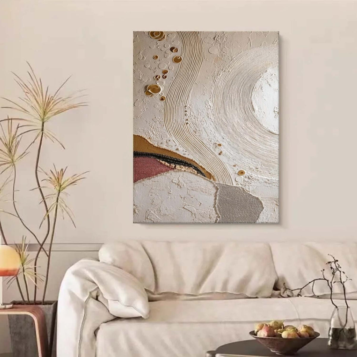 Wall Art Minimalist 3D Gold Bubble Flowing