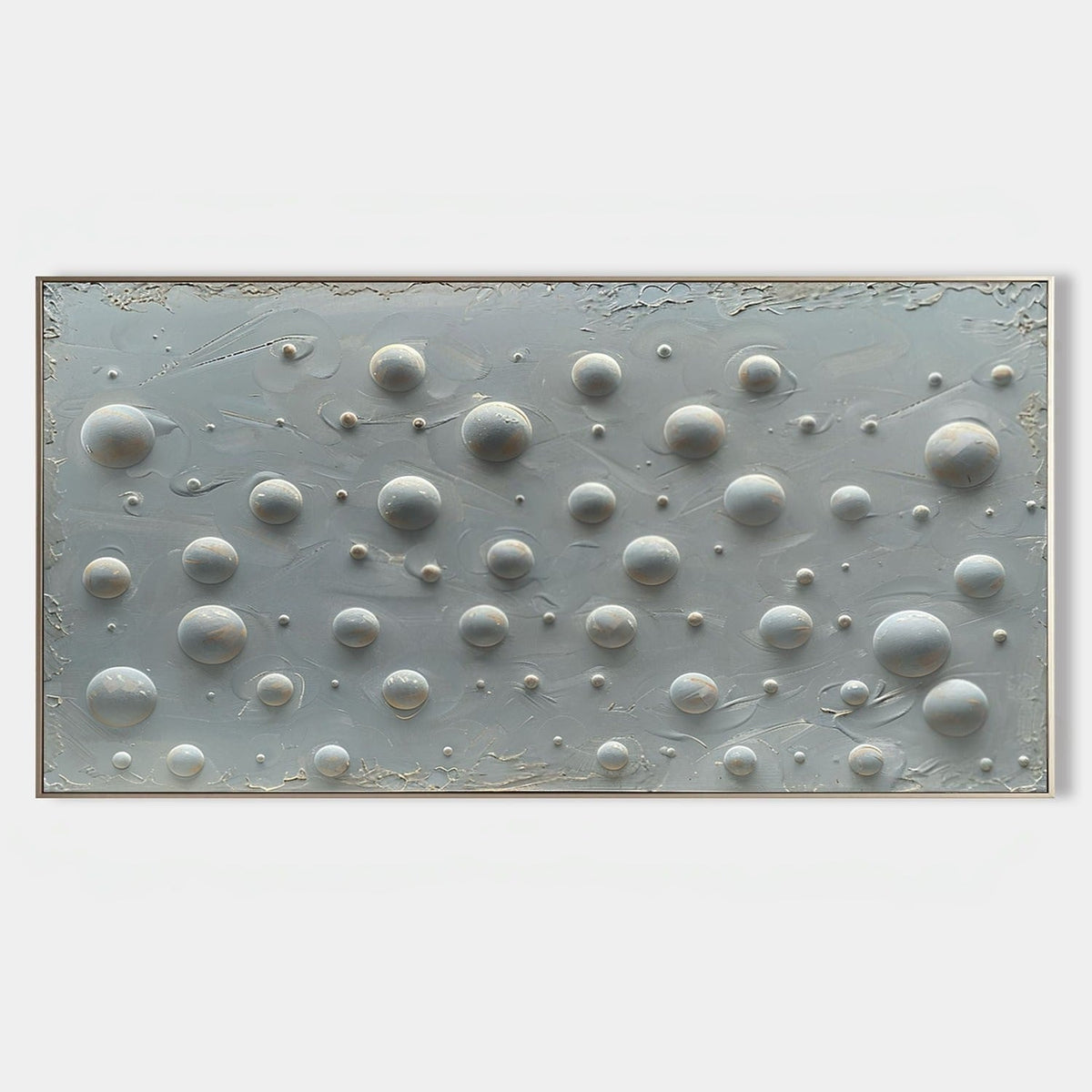 Wall Art Neutral Bubble Dotted Canvas