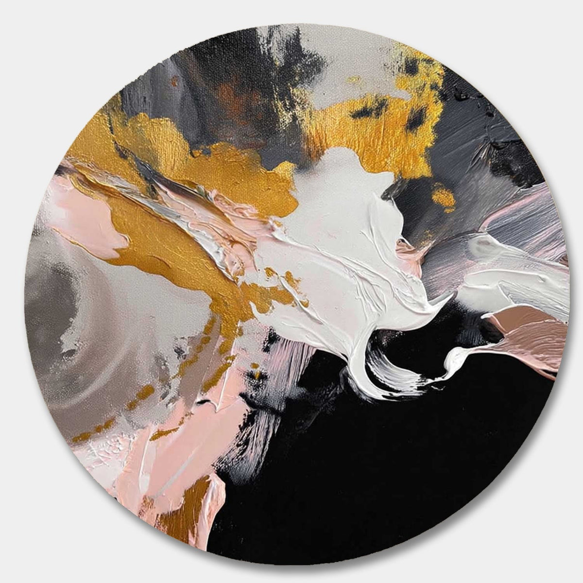 Wall Art Bold Abstract Swirls Gold