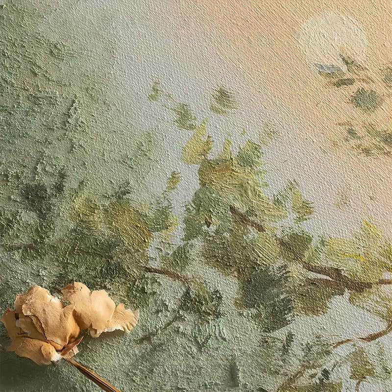 Wabi-Sabi Wall Art Soft Pastel Lake Landscape