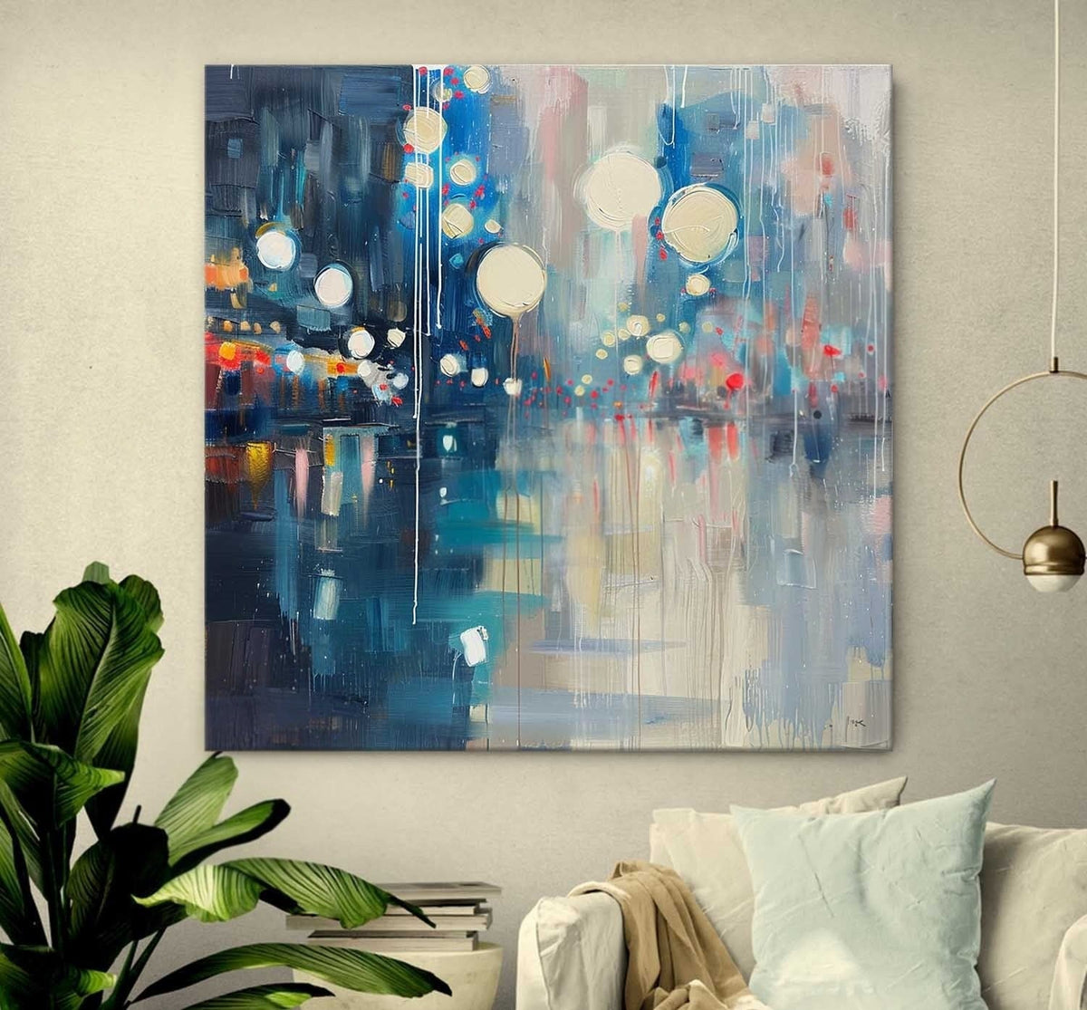 Wall Art Luminous Bokeh City Night