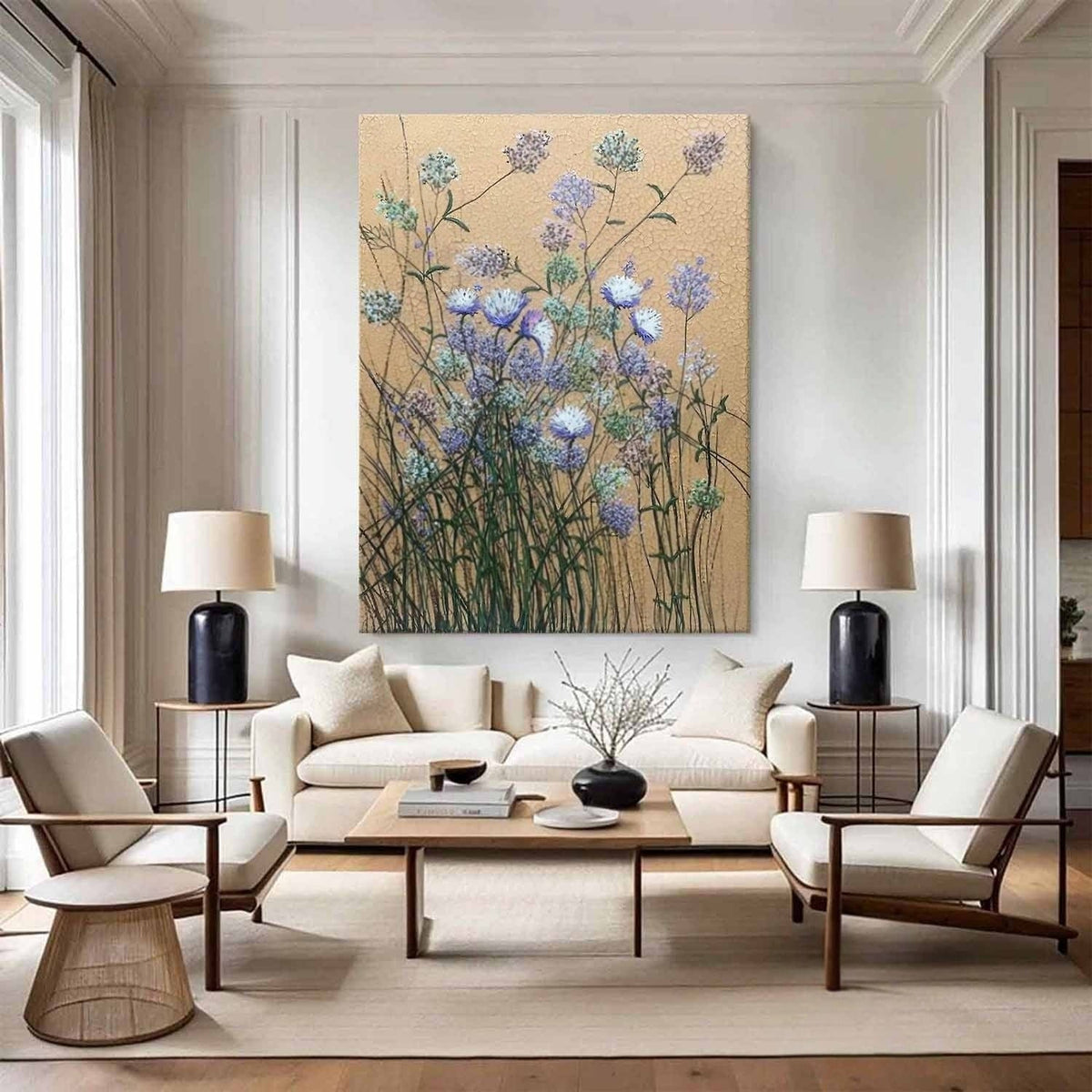 Wall Art Wildflower Meadow Crackle