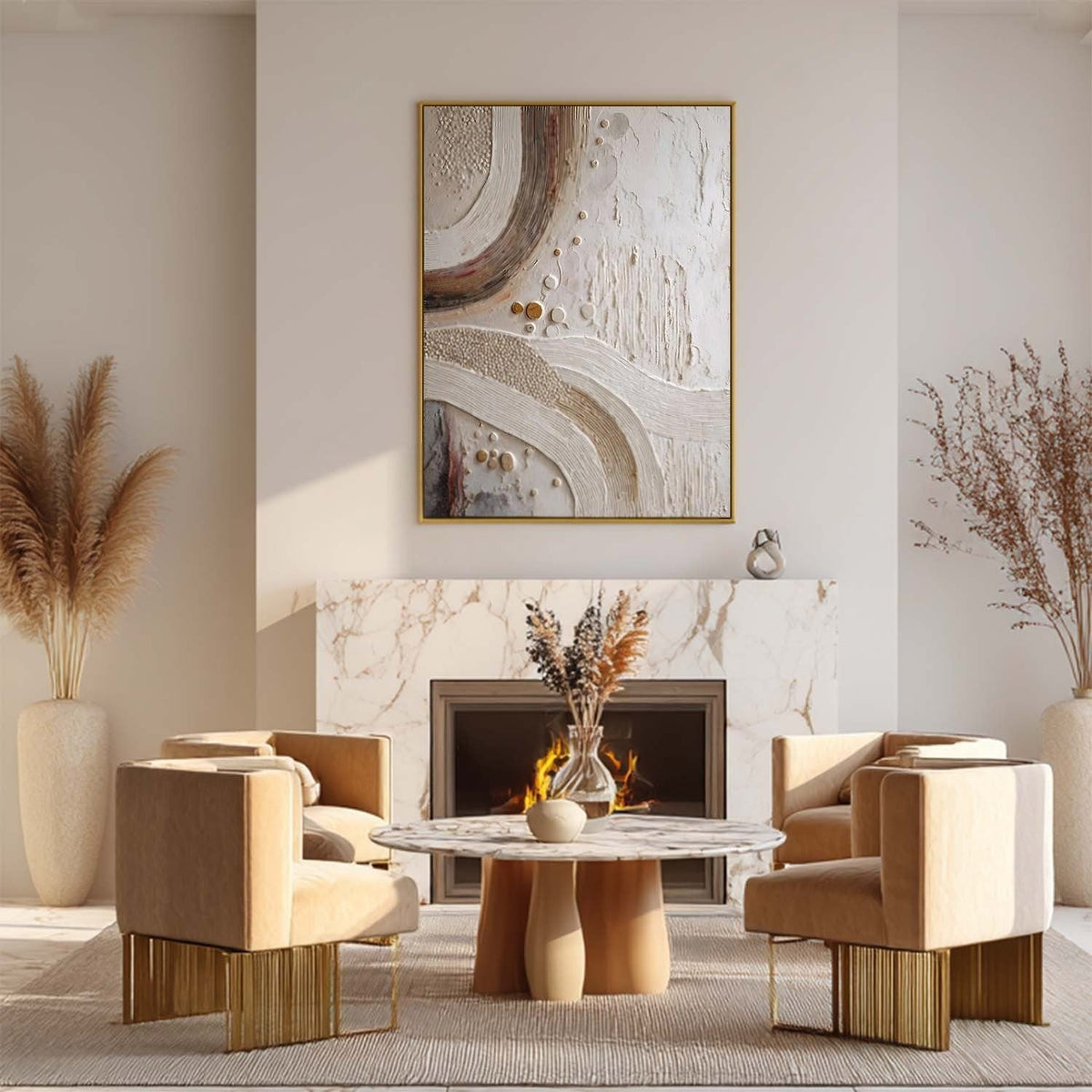Wall Art Minimalist 3D Abstract Flowing Waves