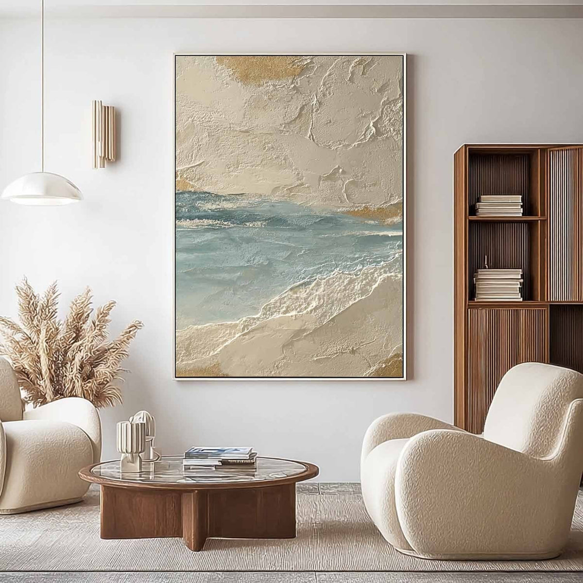 Wall Art Coastal Textured Serene Ocean