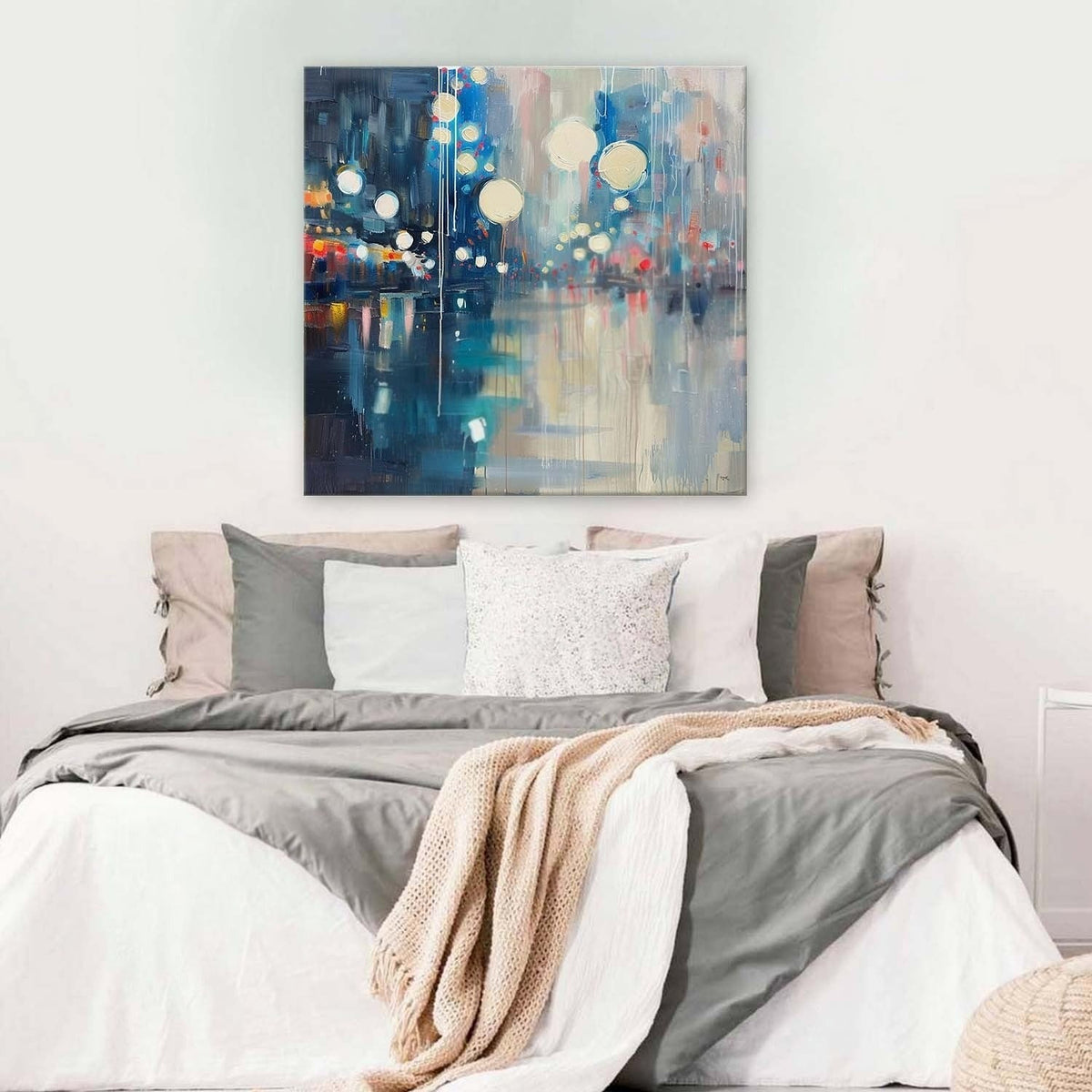 Wall Art Luminous Bokeh City Night