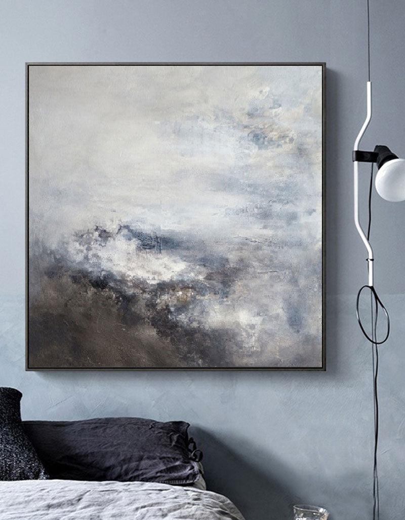 Neutral Abstract Landscape Oil Painting
