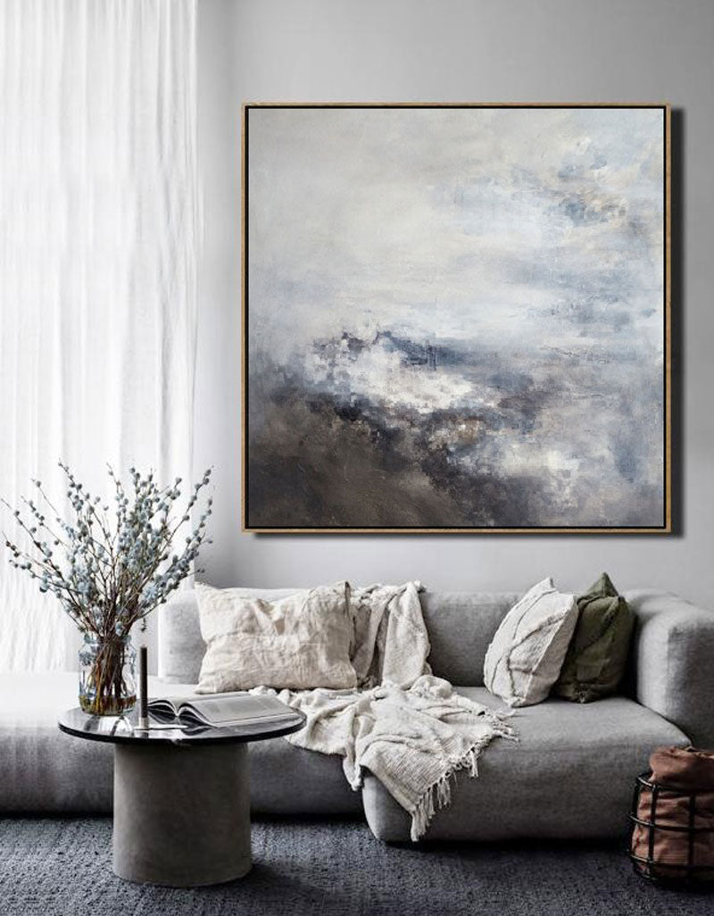 Neutral Abstract Landscape Oil Painting