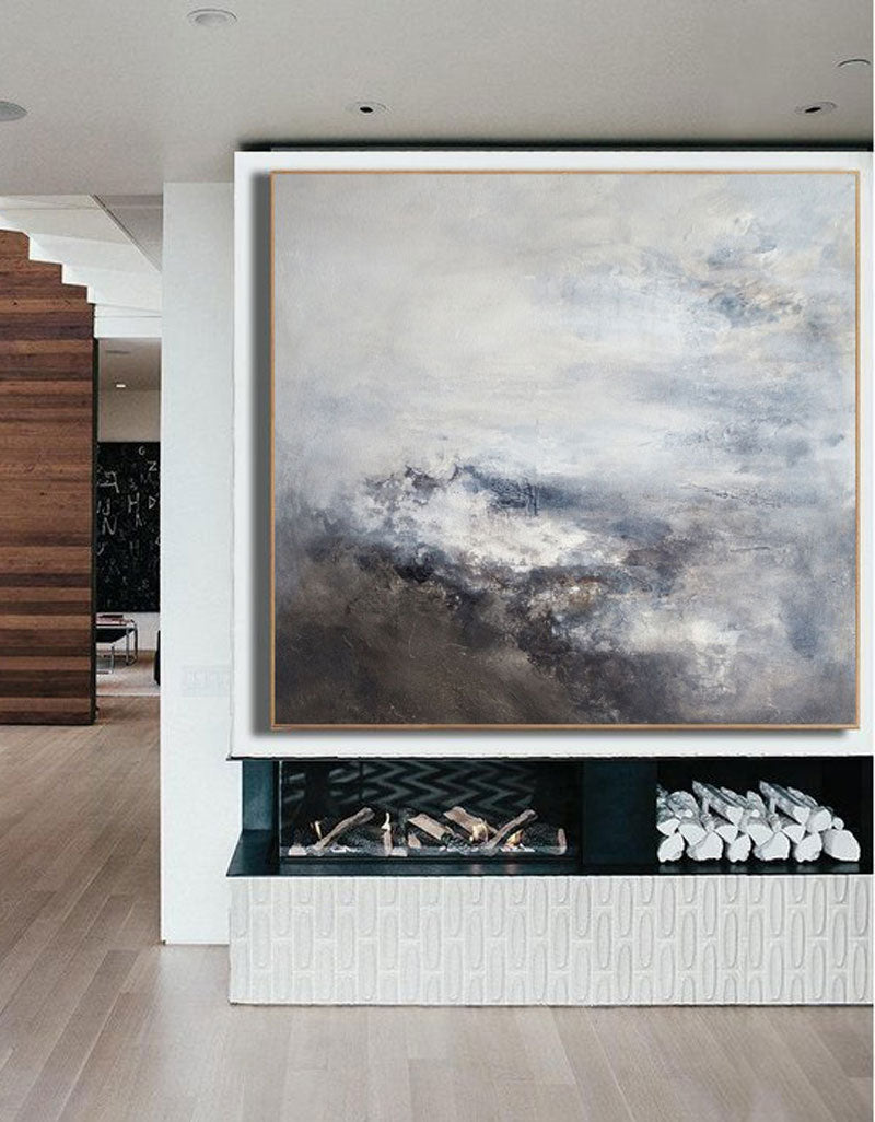 Neutral Abstract Landscape Oil Painting