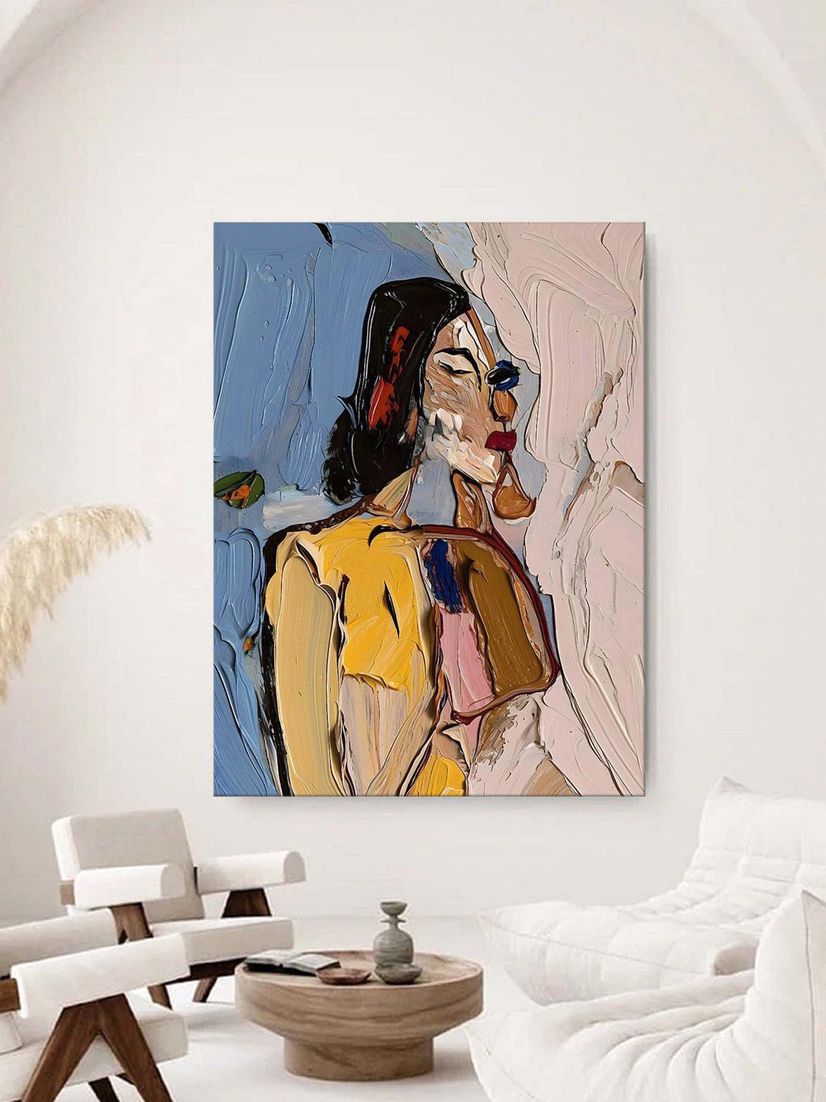 Bold Expressionist Portrait 3D Impasto Painting