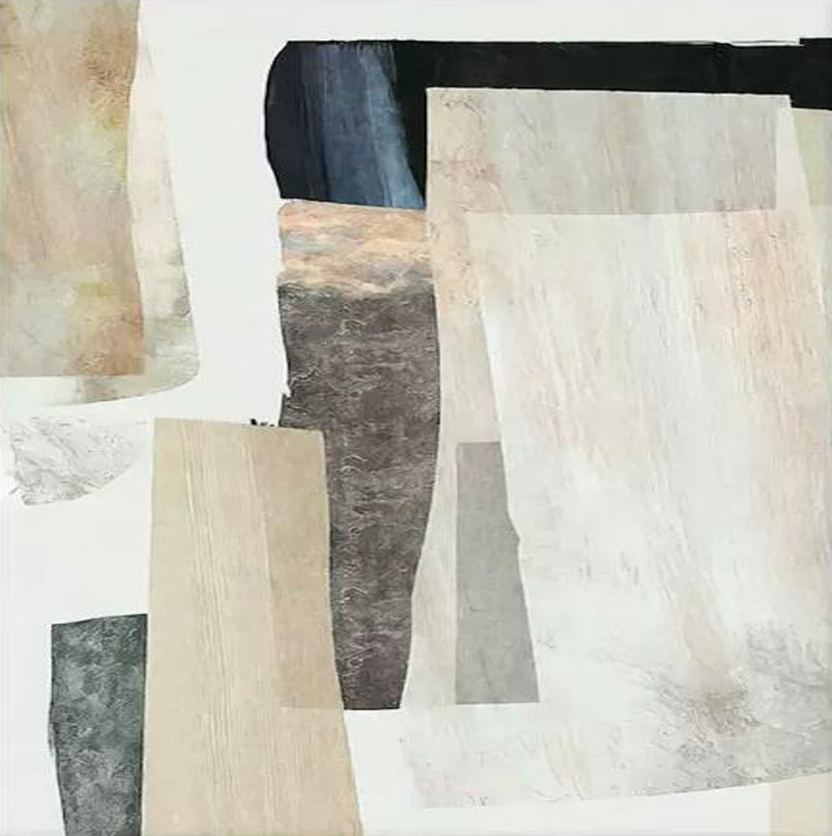 Wall Art Square Triptych Plaster Abstract