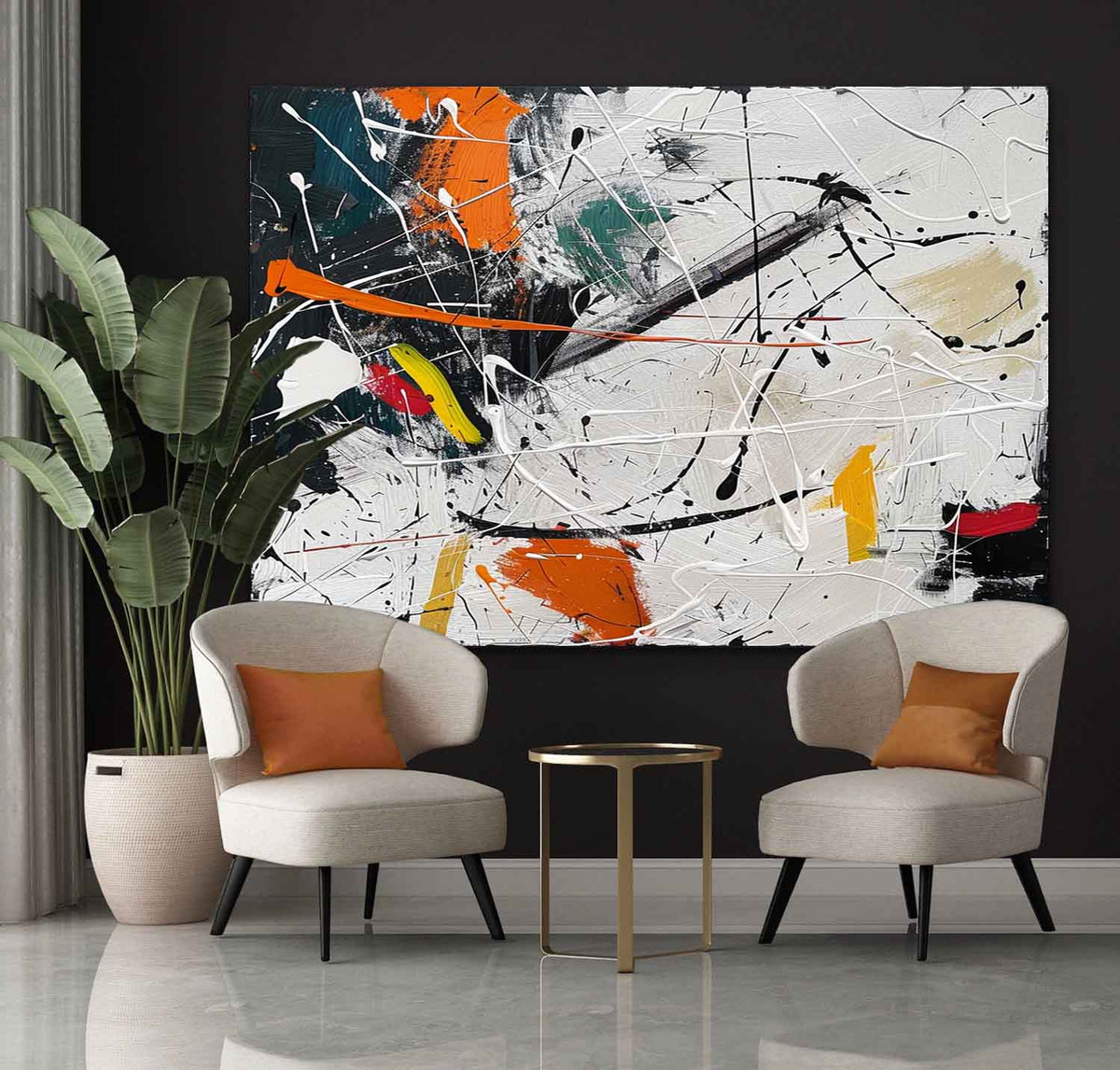 Wall Art Abstract Expressionist Graffiti Bold