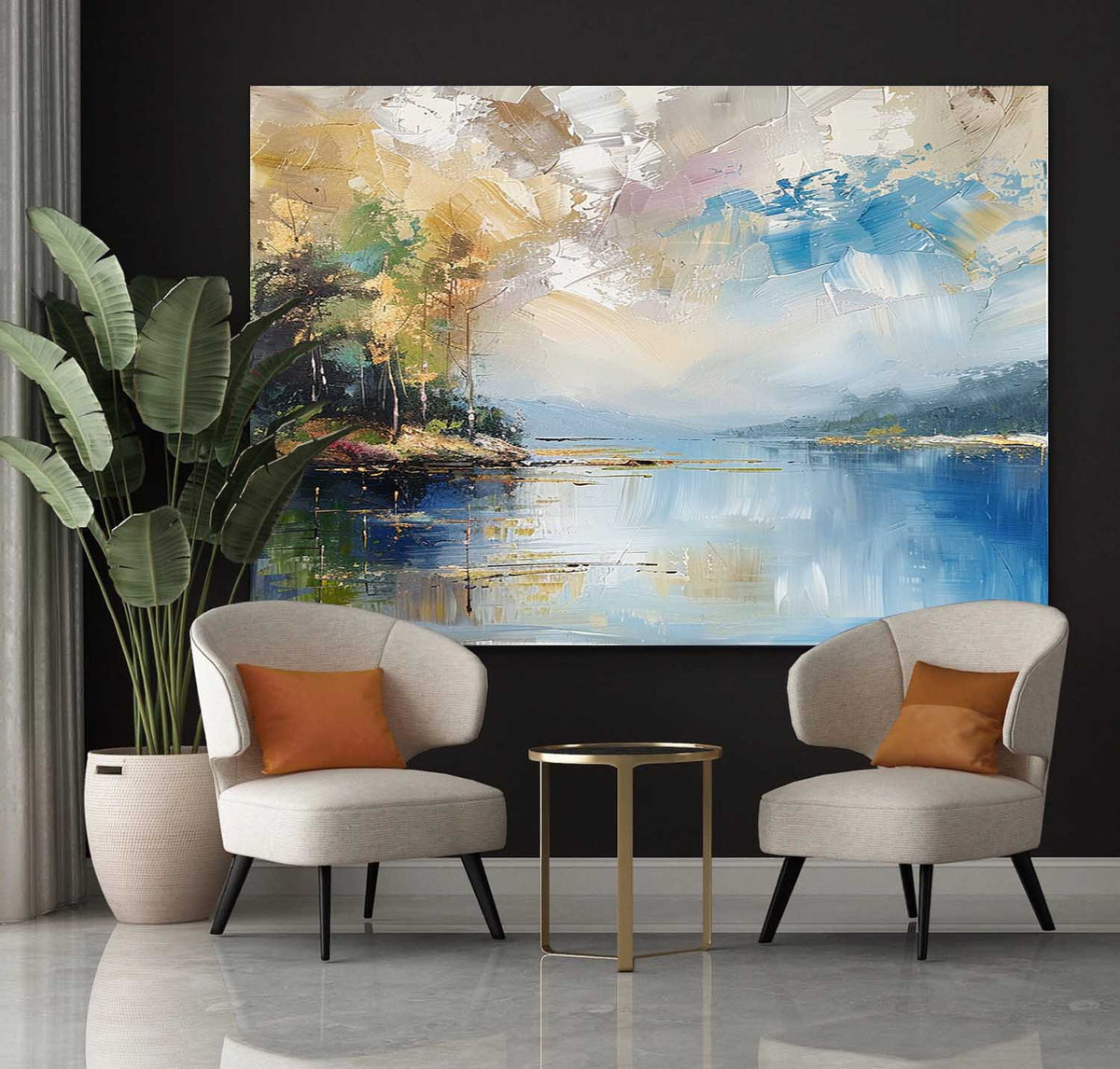 Wall Art Landscape Lake Serene Calm Misty