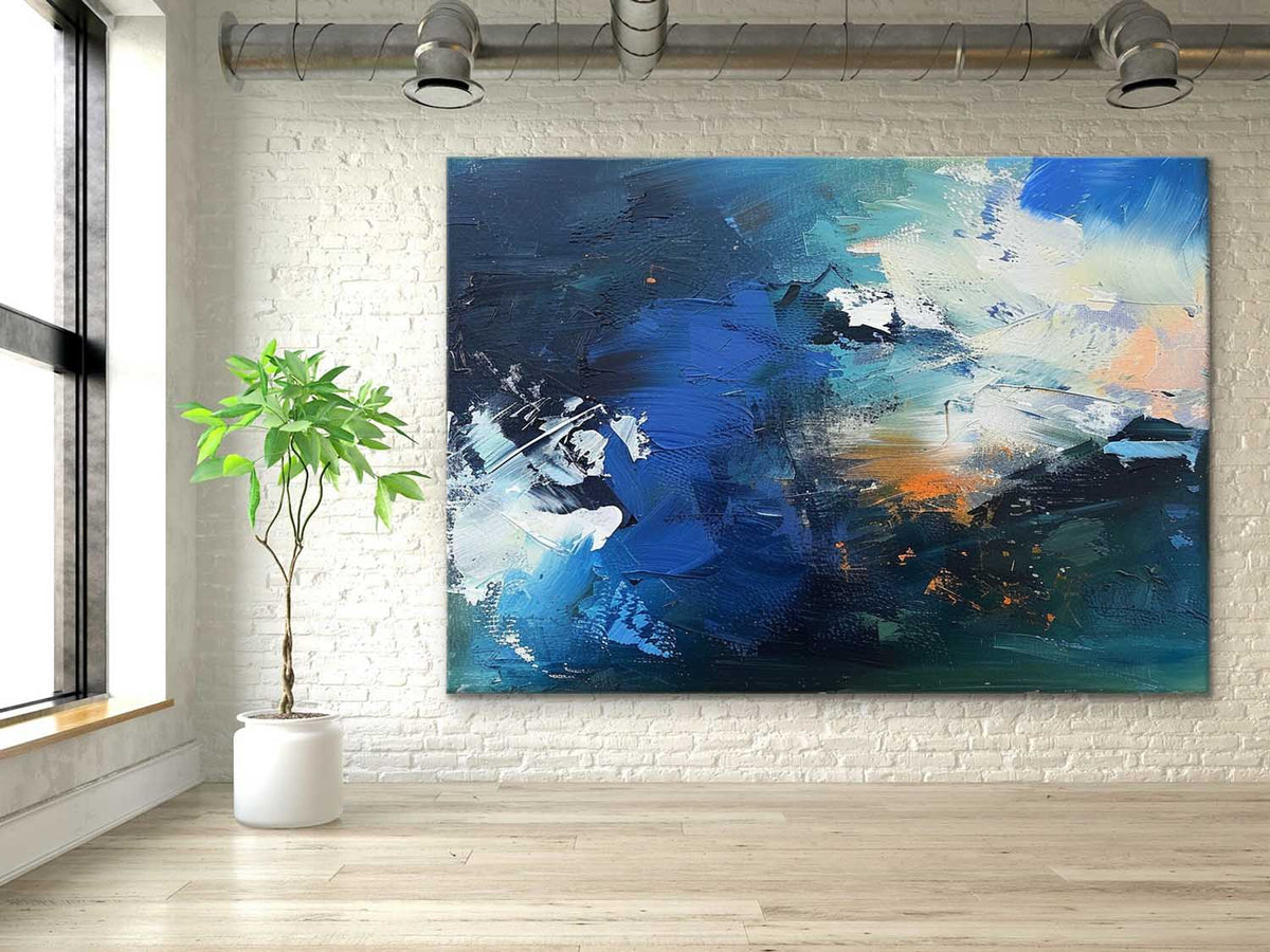 Wall Art Square Abstract Seascape Vibrant