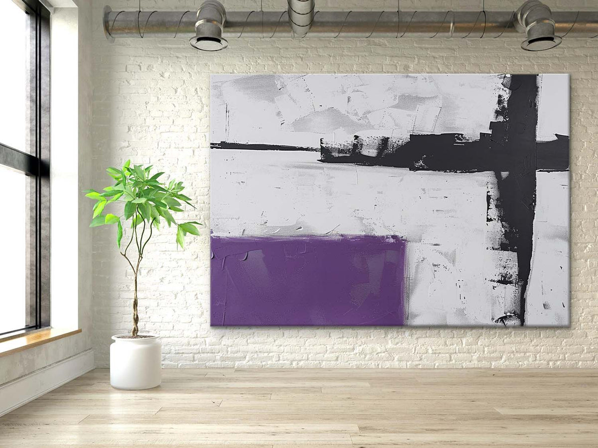 Textured Abstract Geometric Oil Painting
