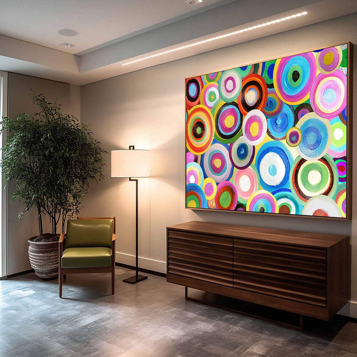 Wall Art Painterly Abstract Energetic Playful