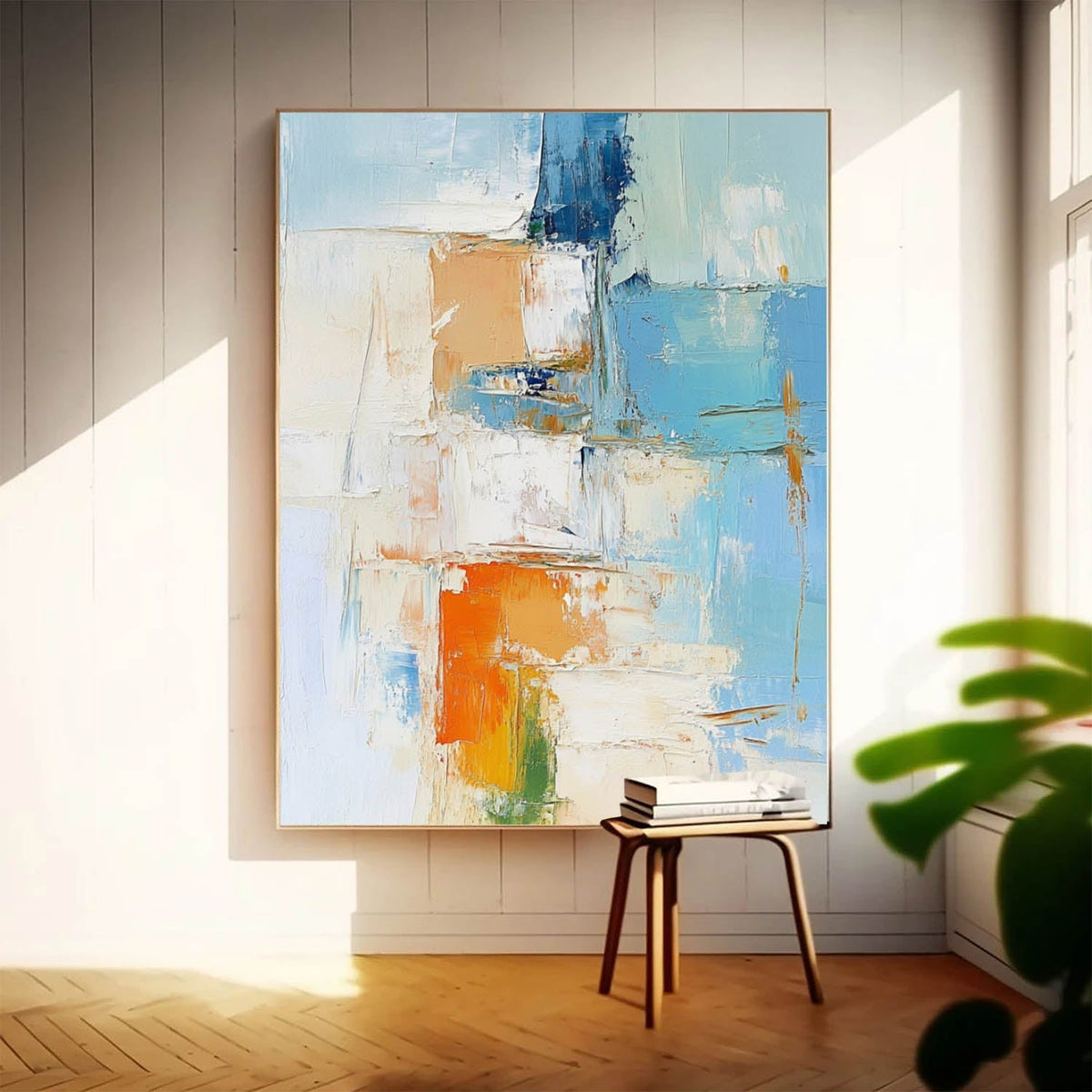 Modern Abstract Color Block Oil Painting