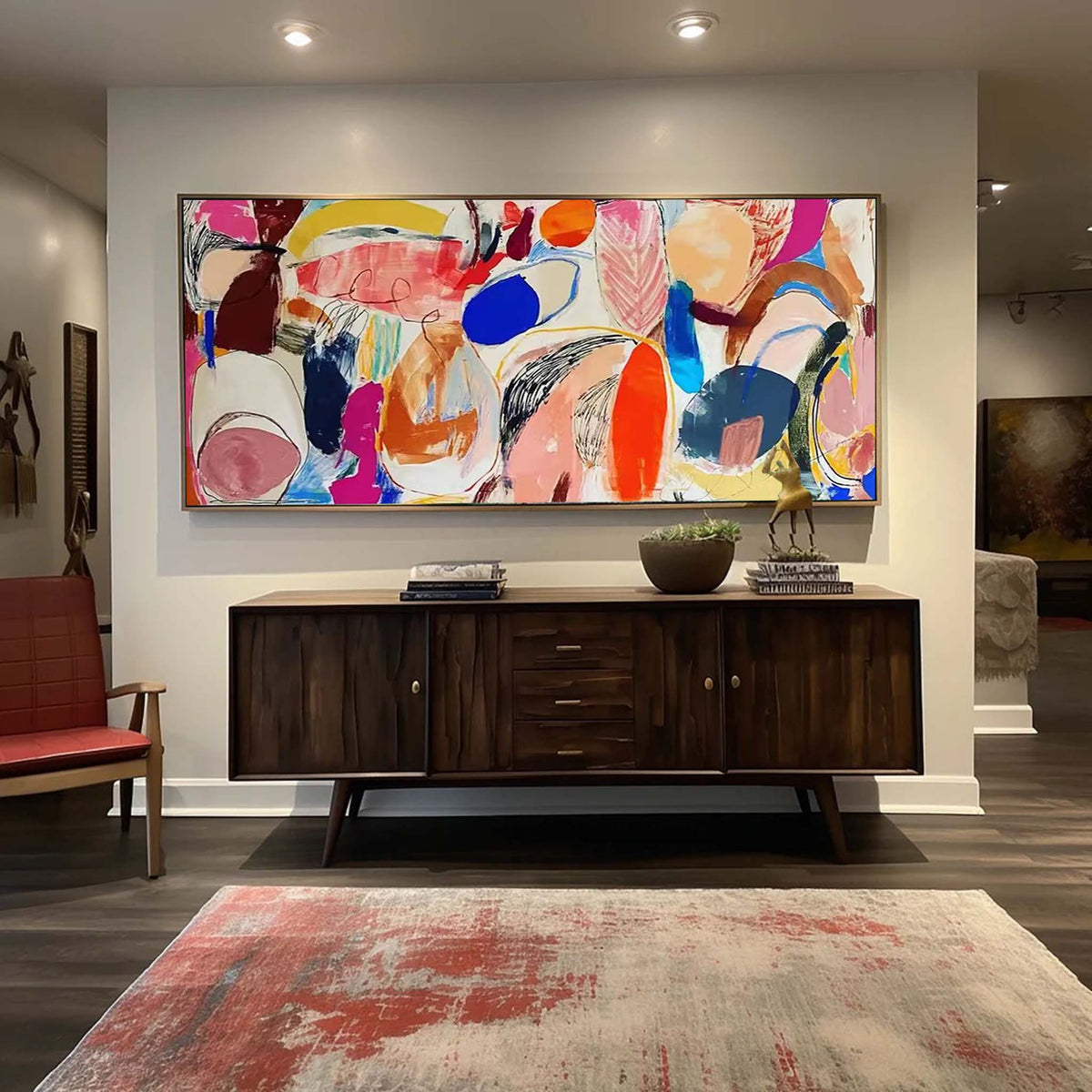 Vibrant Expressionist Painting Bold Colorful