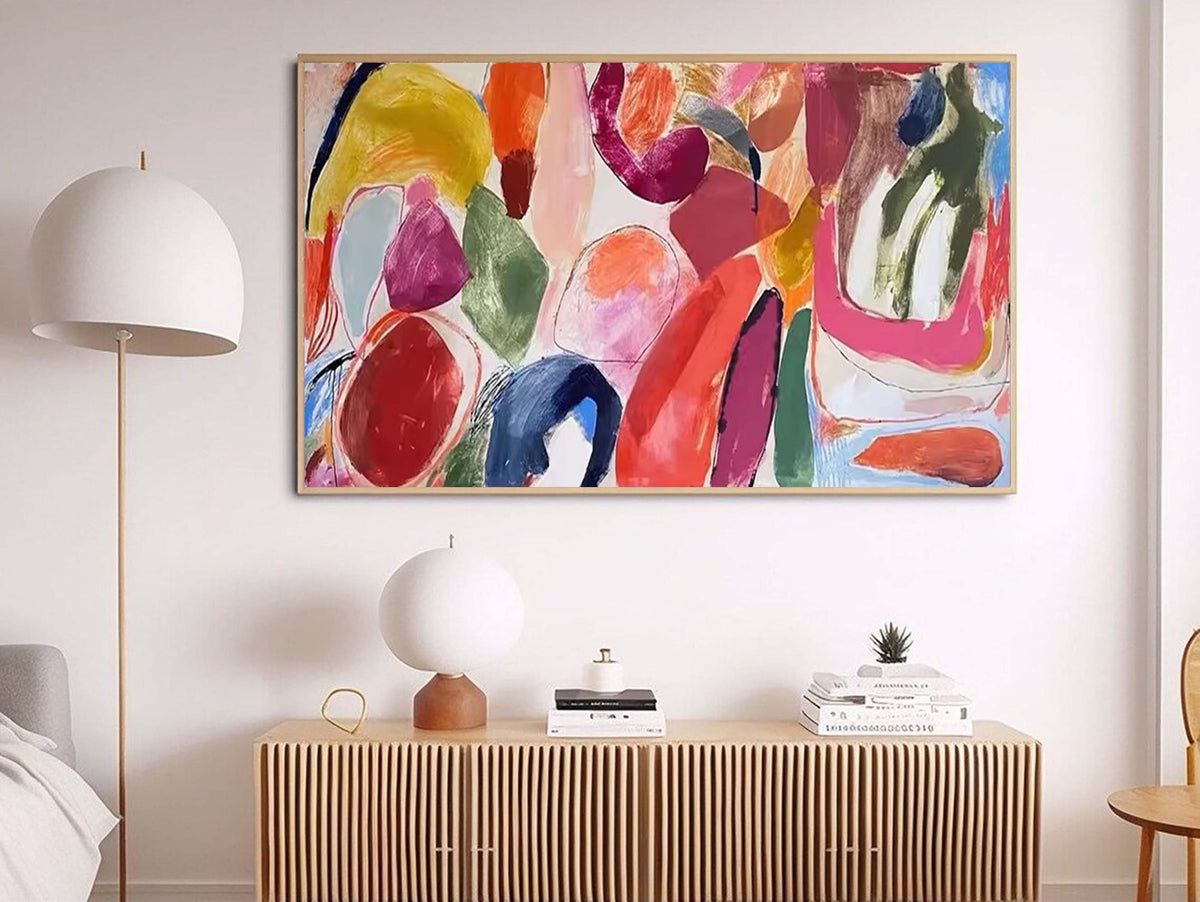 Expressionist Painting Bold Organic Shapes