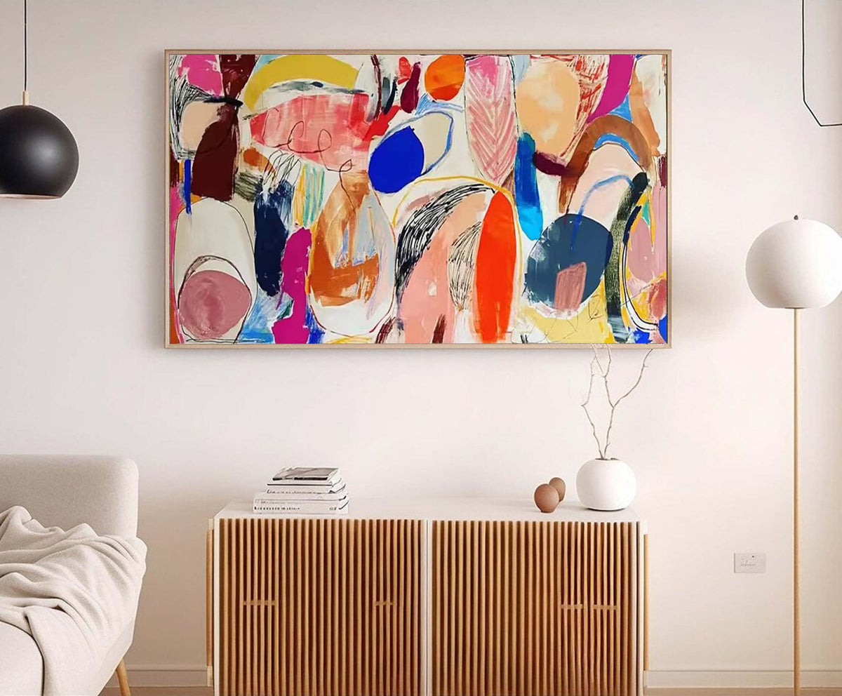 Vibrant Expressionist Painting Bold Colorful