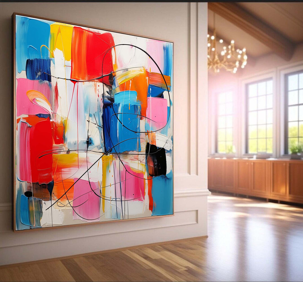 Vibrant Abstract Expressionist Painting