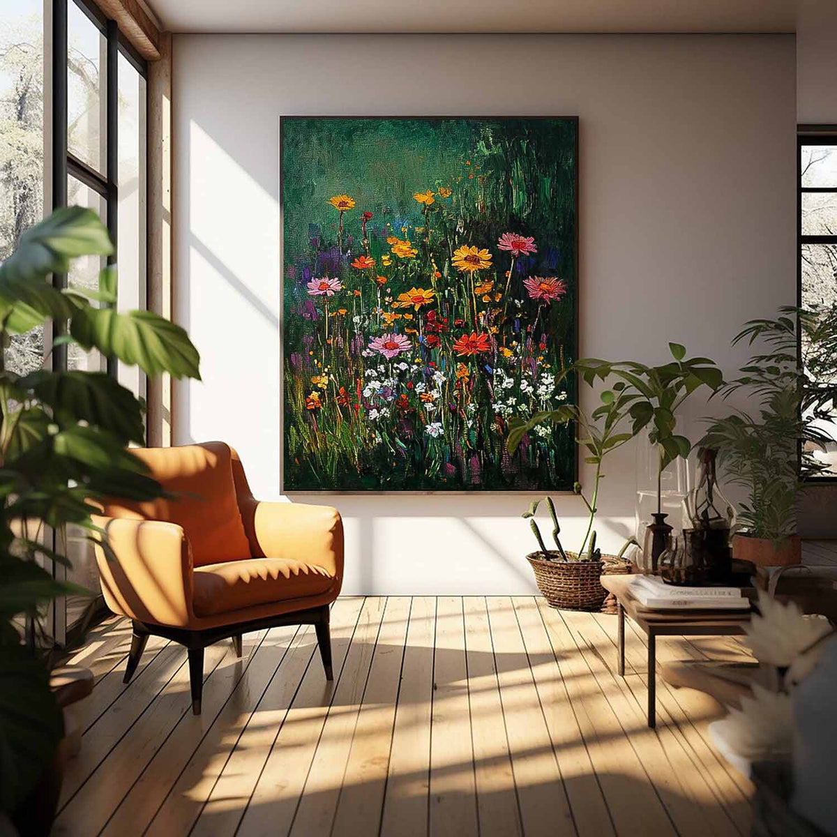 Textured Wildflower Meadow Impressionist