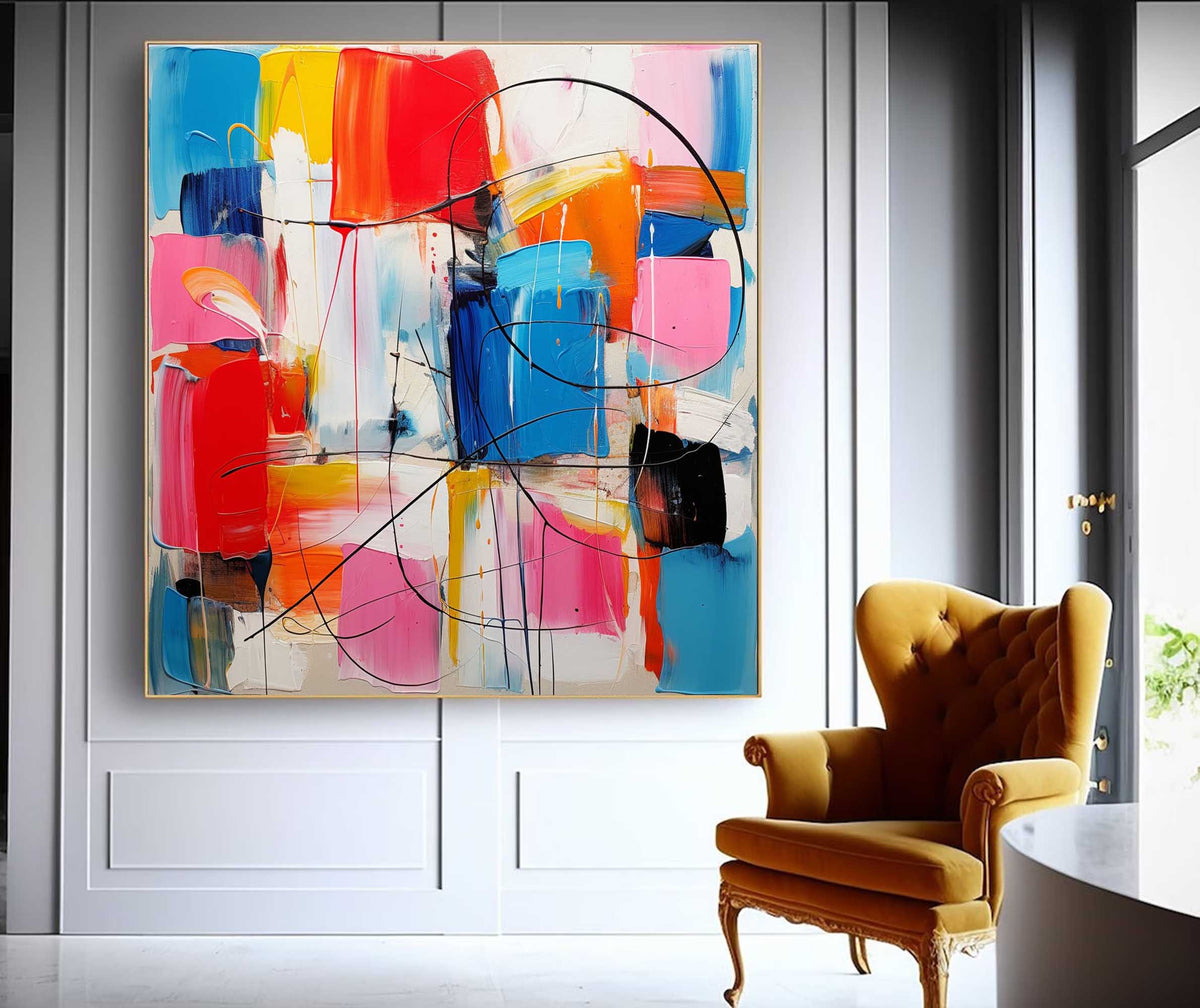 Vibrant Abstract Expressionist Painting